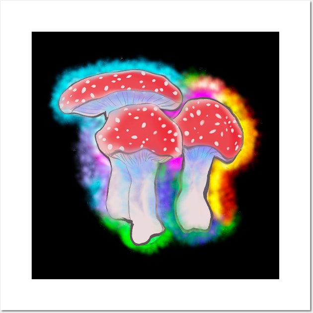 Melting mushrooms Wall Art by Gothic Heart Chic